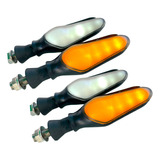 Guiño Led Luz De Giro Opaco Con Luz Blanca Y Naranja X 4