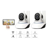 Pack X2 Camaras Ip Wifi Hd Vision Nocturna 360°