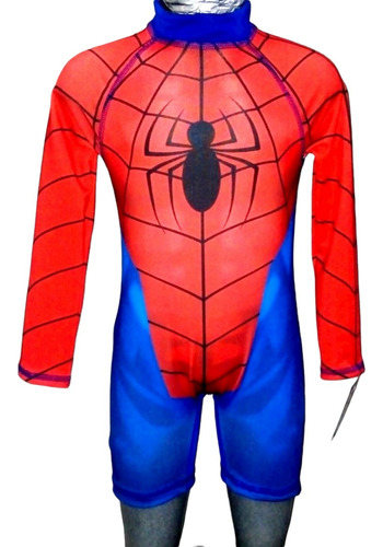 Traje De Baño Buzo Spiderman Talla 2-12