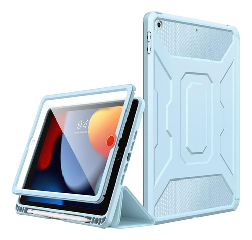 Funda Para iPad Moko 10.2 9a/8a/7a Gen C/portalápices/azul C