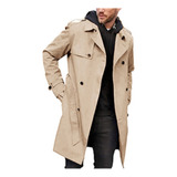 Sacos Gabardinas Con Cinto Largo Elegante Slim Trench Coat