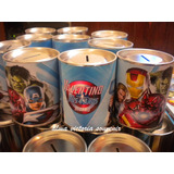 Souvenir Avengers Alcancias De Lata Con Tapa Desmontable