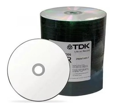 Cd-r Virgen Tdk Printable  700mb 80min 52x Bulk X 100 Unid.