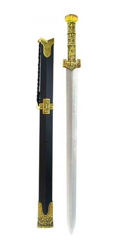  Espada Chinesa Preta Decorativa 65 Cm