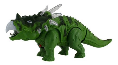 Brinquedo Dinossauro 3 Pilhas 26,5cm Com Luz E Som Verde