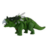 Brinquedo Dinossauro 3 Pilhas 26,5cm Com Luz E Som Verde