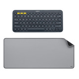 Logitech Combo: Teclado Inalámbrico K380 + Desk Mat / Gris