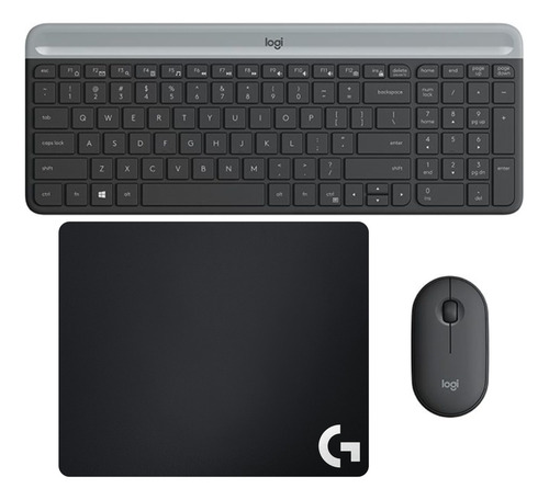 Teclado Mouse Inalambrico Logitech Mk470 + Mouse Pad G240