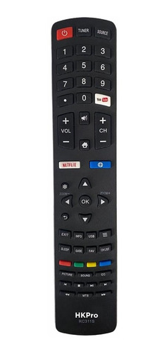 Control Remoto Hk Pro Smart Tv Rc311s Netflix Nuevo