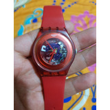 Reloj Swatch Original Rojo Lacado