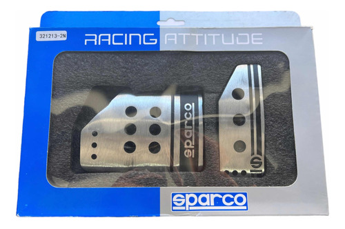 Pedales Para Carro Automático Sparco Plateado Negro