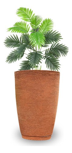 Vaso Grande Grafiato Com Planta Artificial Decorativo Casa