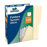 Folders Mapasa Color Crema Oficio - Pc0002 C/100 Piezas /v