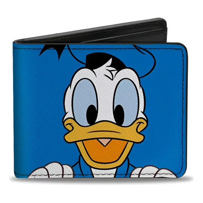 Billetera Buckle-Down Donald Duck Disney Mickey Mouse Azul Piel Vegana | Envío gratis
