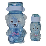 Pack X 2 Botella Para Agua Grande Y Chica Diseño Oso Kawai