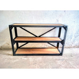 Mesa De Tv Estilo Industrial , Adornos De Remaches 1x60x30