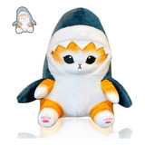 Gato De Peluche Tiburon Kawaii Con Disfraz Diseños 20cm