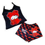 Pijama De Hello Kitty Oso R 2 Pzas Short Y Blusa De Tirantes