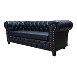 Sofa Chester Sillon Chesterfield 3 Cuerpos Fabrica Bufalosin