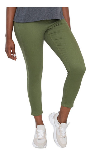 Jeans Mujer Skinny Color Básicos Verde Militar  Corona