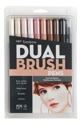 Marcadores Colores Piel Doble Punta 10pz Tombow Dual Brush