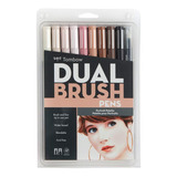 Marcadores Colores Piel Doble Punta 10pz Tombow Dual Brush