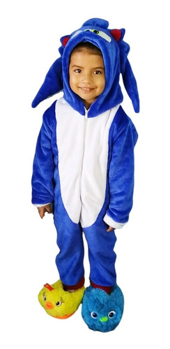 Pijama Sonic Mameluco Para Bebe Niños Kigurumi Sonic 