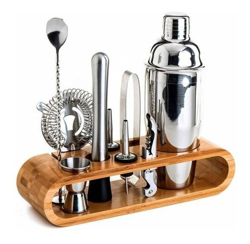 Set Coctelería Profesional Coctelera Barman Bartender 10 Pzs