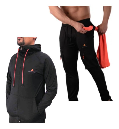 Combo Deportivo!! Campera+pantalon Cargo Microfibra Cuo S In