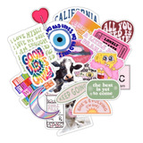 Stickers Calcos Vinilo Aestethic X20 Apto Agua Termo Auto