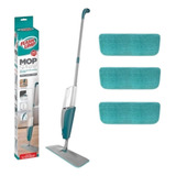 Kit Mop Spray Reservatório Flashlimp Rodo + 3 Refil Extra 