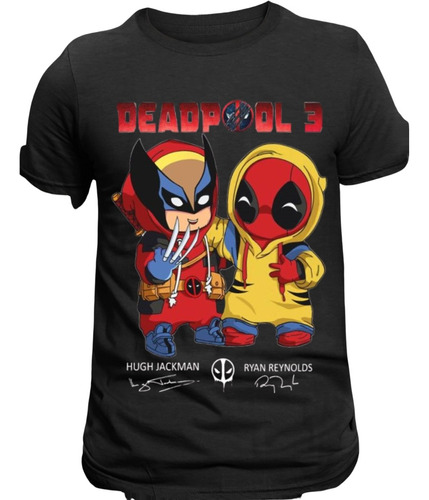 Camiseta Dead Pool E Wolverine Blusa Unissex 100% Algodao