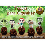 Halloween Dia Das Bruxas 50 Topper Tags Para Cupcake 