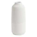 Jarrón Cerámica Blanco Moderno Minimalista 25 Cm Decorativo