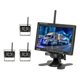 7  Monitor De Visión Trasera Inalámbrica Camión Rv 3 Cámaras