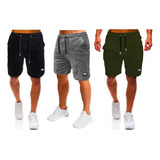 Pack X 3 Shorts De Hombre Deportivo Gimnasio Corto Jogging.