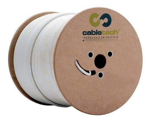 Cabo Coaxial Rg6 90% Bob. 305m - Cabletech