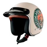 Casco Moto Abierto Vintage Edicion Lady Cream Cafe Rpm®