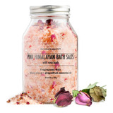 Sal De Bao Rosa Del Himalaya Con Ptalos De Rosa, Aromaterapi