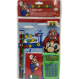 Super Mario Bros Material Set Escolar Pack Con Calculadora