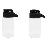 Botella De Agua Deportiva 400 Ml Tapa Rebatible X2 Unidades