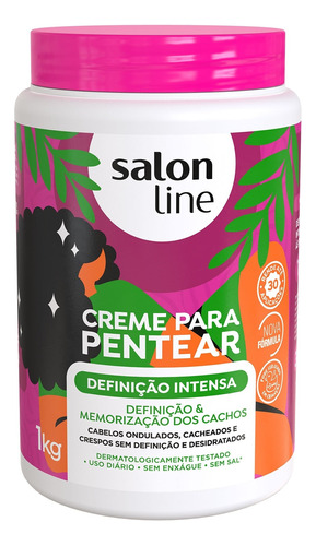 Salon Line Creme Para Pentear Definição Intensa Capilar