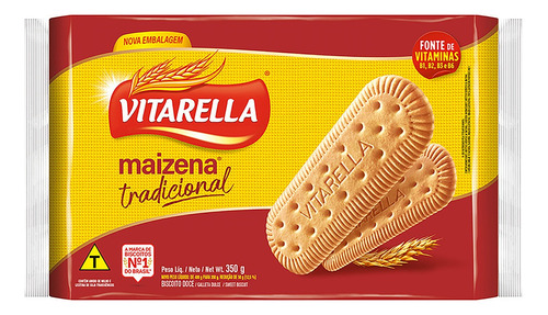 Biscoito Vitarella De Tradicional Maizena 350 G