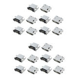 20 Piezas De Repuesto B, Conector Micro Usb Hembra, Puerto S