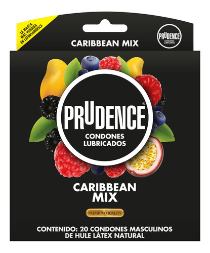 Prudence Caribbean Mix Condones De Látex 20 Unidades