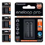 8 Pilhas Recarregaveis Eneloop Pro Aaa Panasonic-4 Cartelas