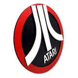 Placa Decorativa Logo Atari Console Game 3d Relevo P409