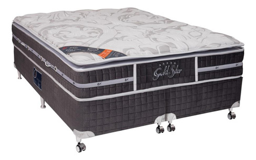 Cama Castor Queen Slx Latex One Face 158x198x57 + Box Castor