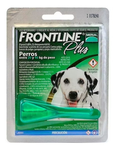 Frontline Plus Pipeta Para Perros 20 - 40 Kg