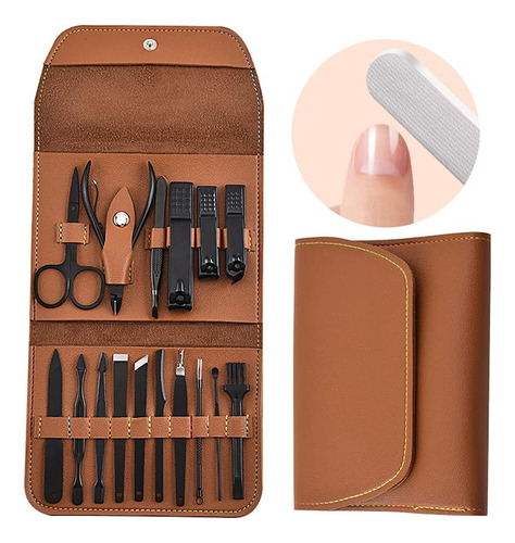 Kit Manicure Set Para Uñas Corta Uñas Set Pedicure Uñas 16p